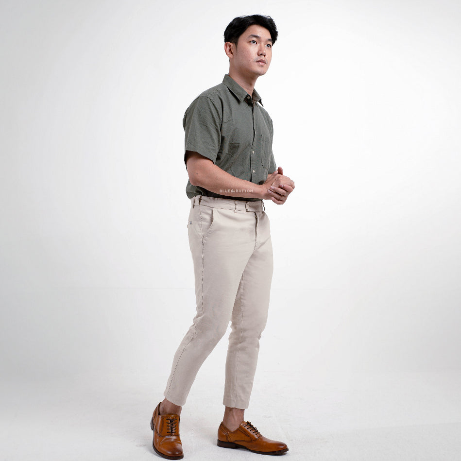 Chino Ankle Pants Slim Fit - Cream
