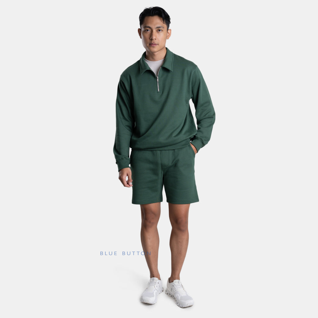 The French Terry Shorts - Green