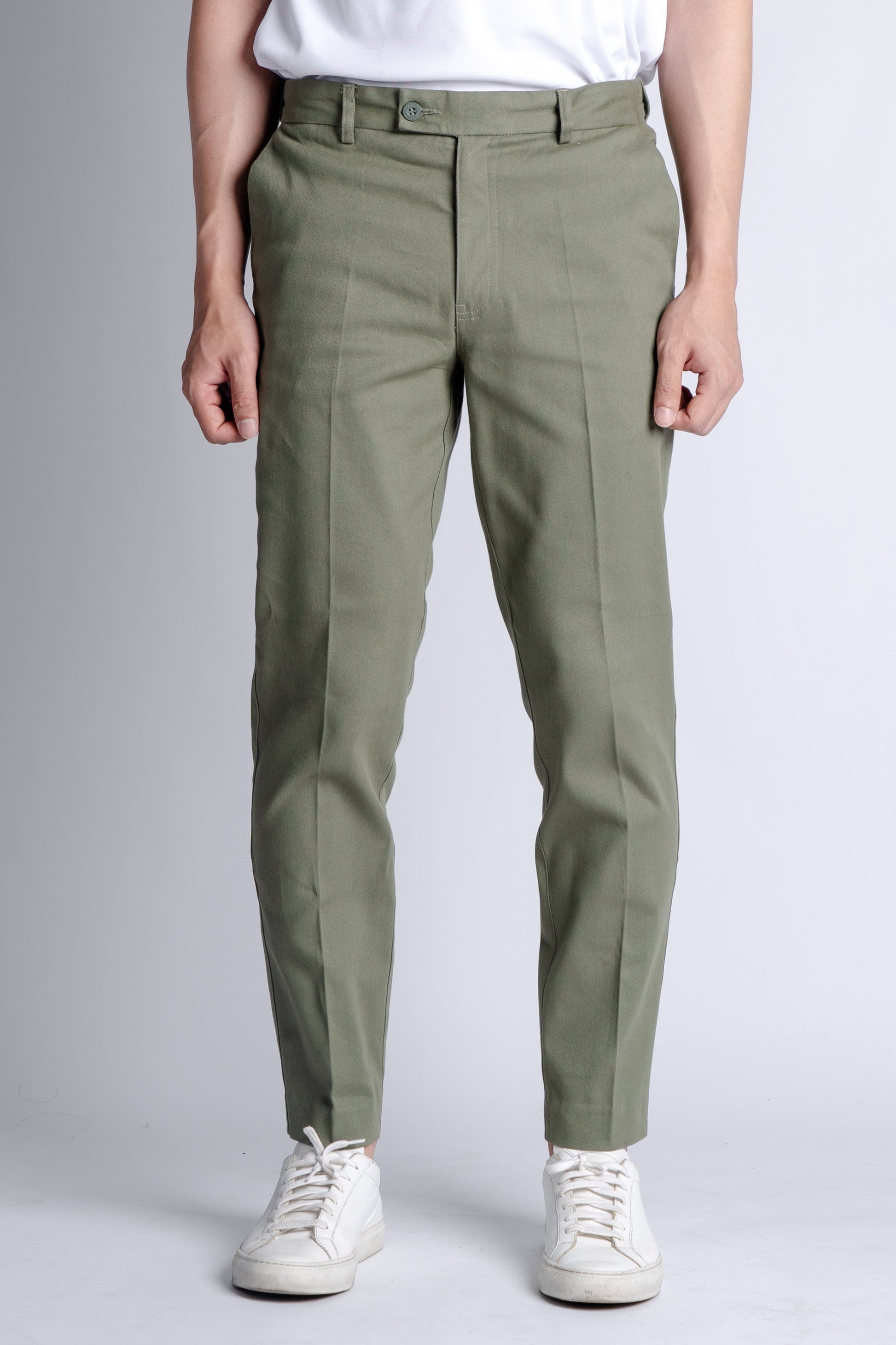 The Slim Chinos - Sage - Ankle Fit