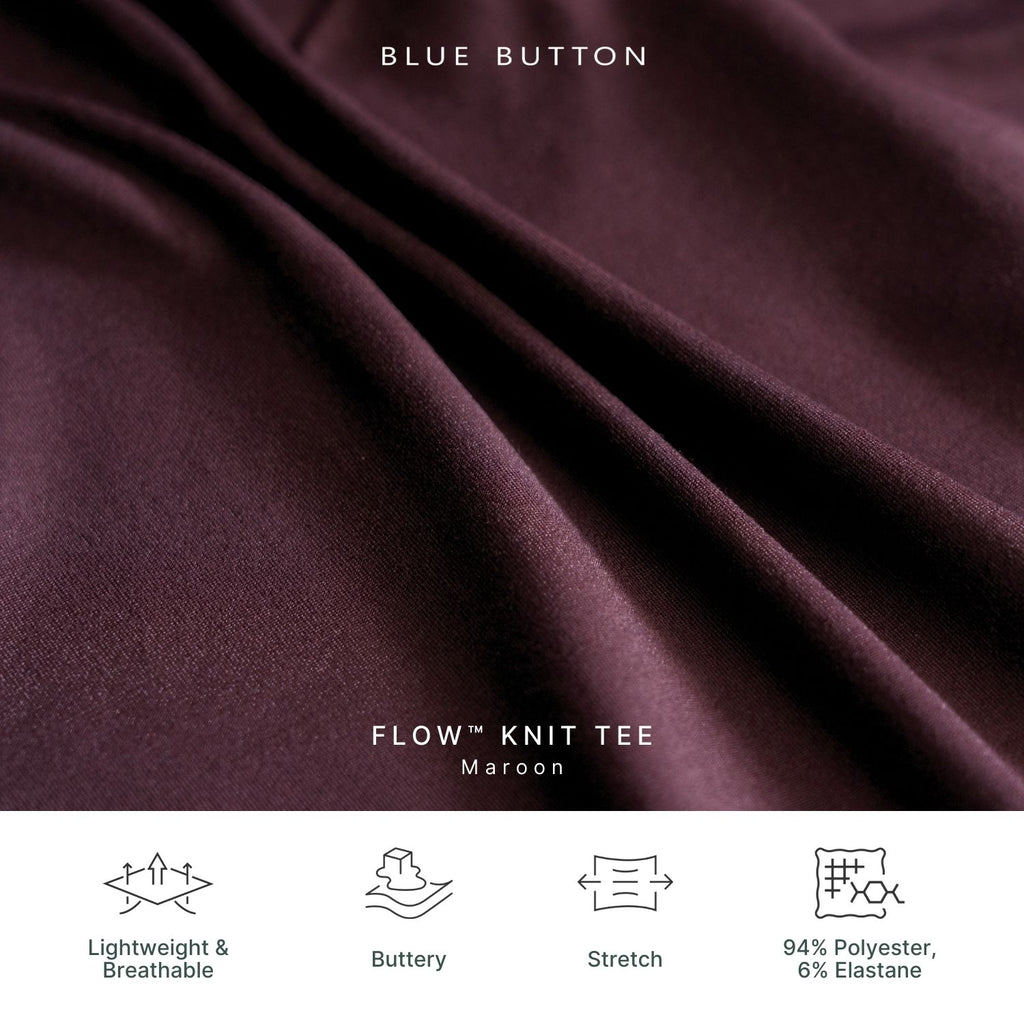 Flow Knit Tee™ T-Shirt - Maroon