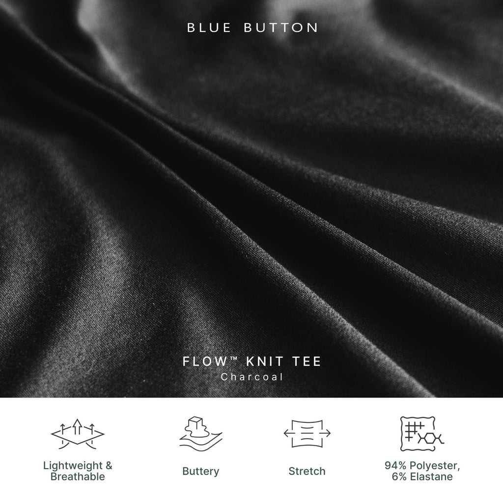 Flow Knit Tee™ T-Shirt - Coarcoal Black