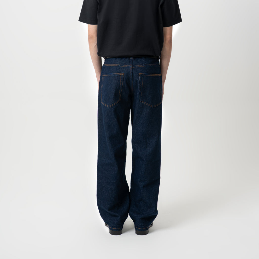 Raw Denim Pants Straight Cut