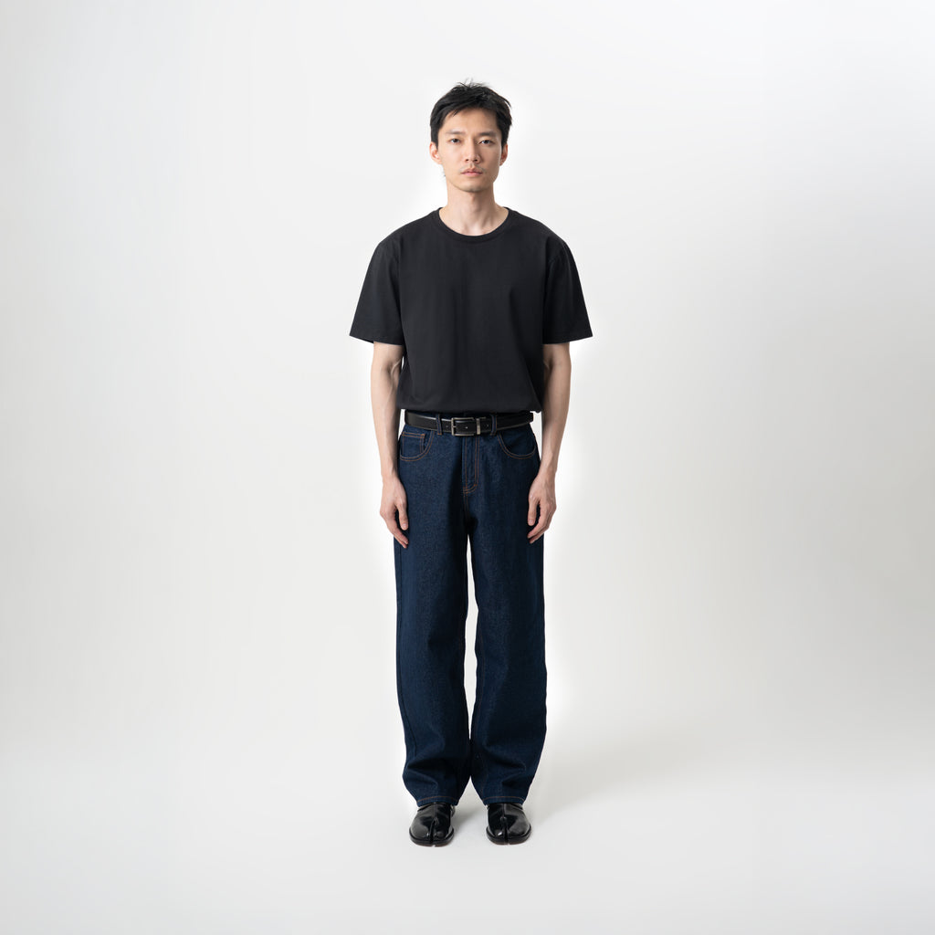 Raw Denim Pants Straight Cut