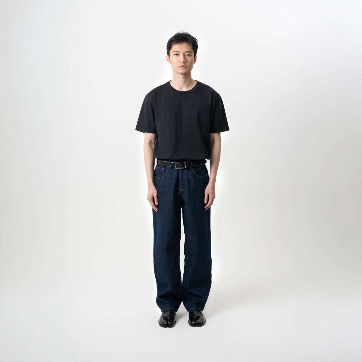 Raw Denim Pants Straight Cut