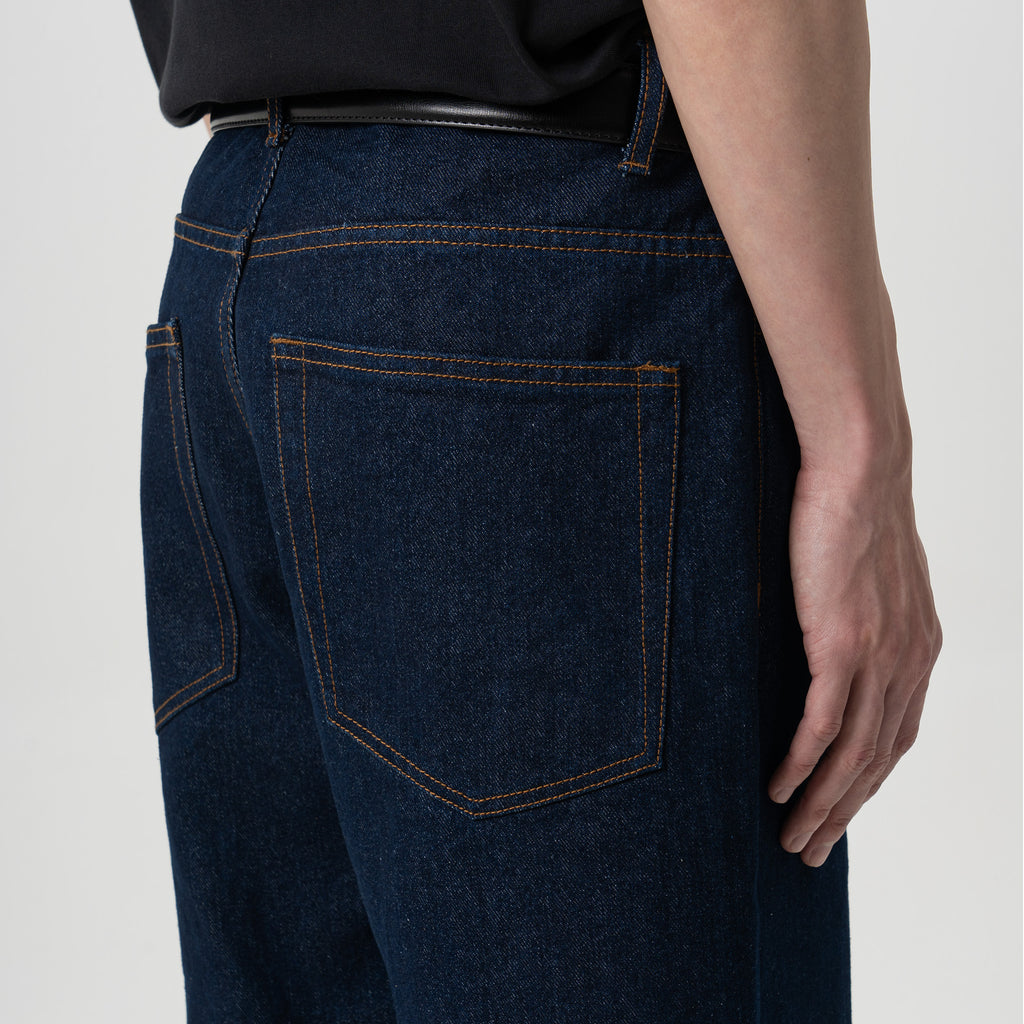 Raw Denim Pants Straight Cut