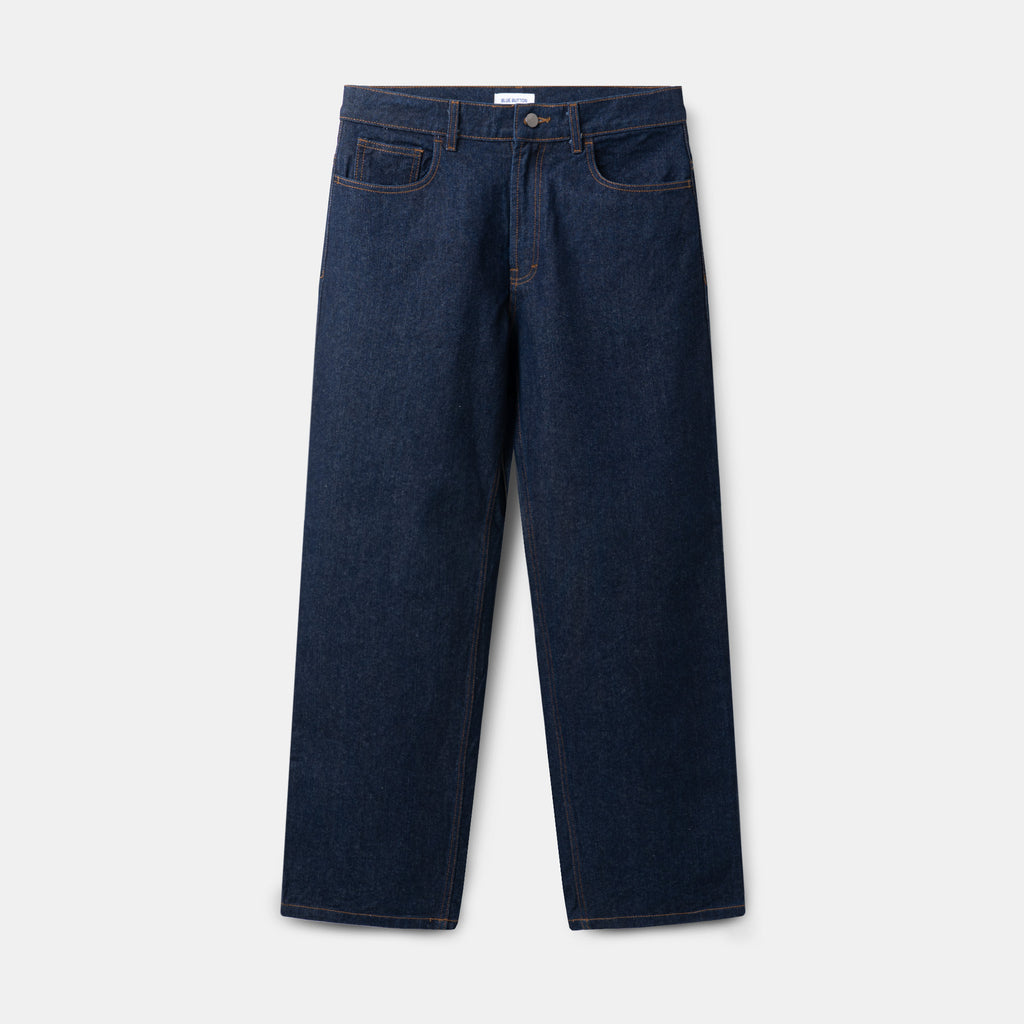 Raw Denim Pants Straight Cut