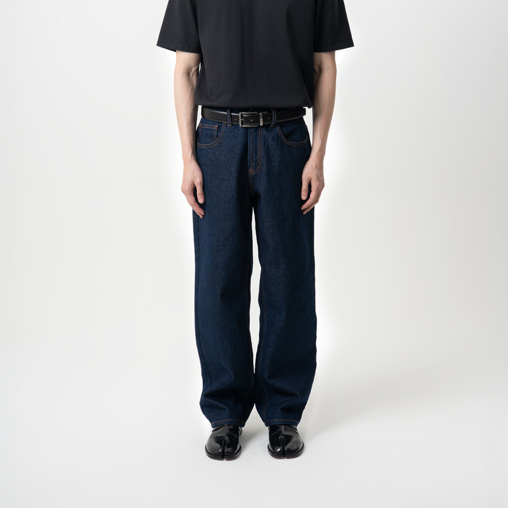 Raw Denim Pants Straight Cut