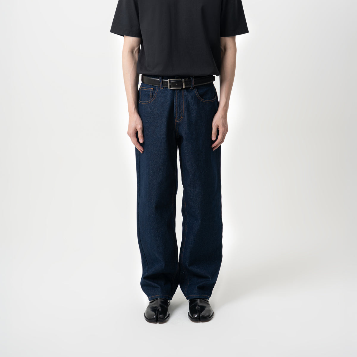 Raw Denim Pants Straight Cut