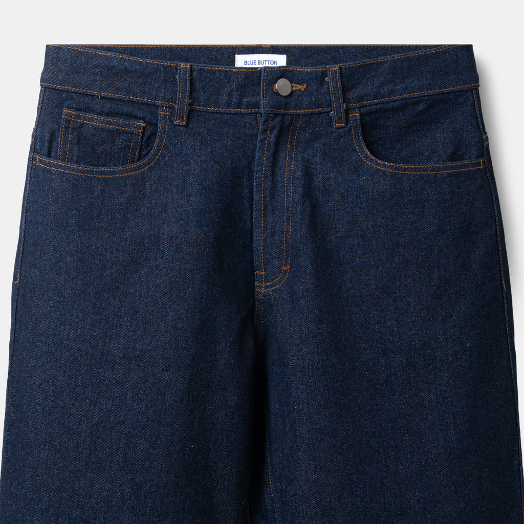 Raw Denim Pants Straight Cut