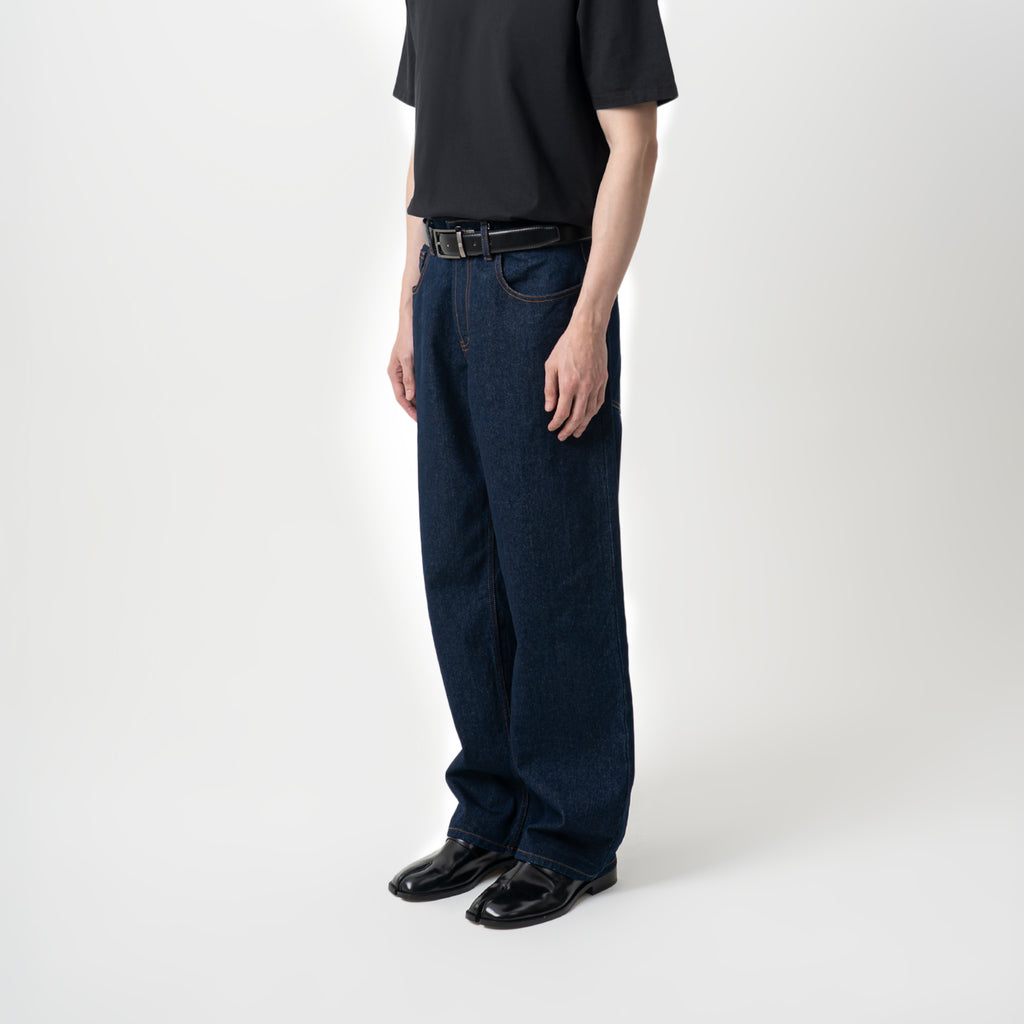 Raw Denim Pants Straight Cut