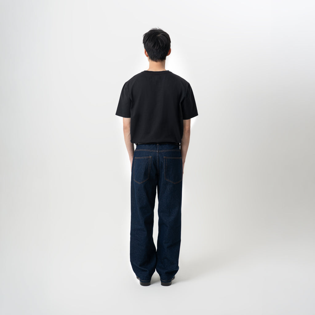 Raw Denim Pants Straight Cut