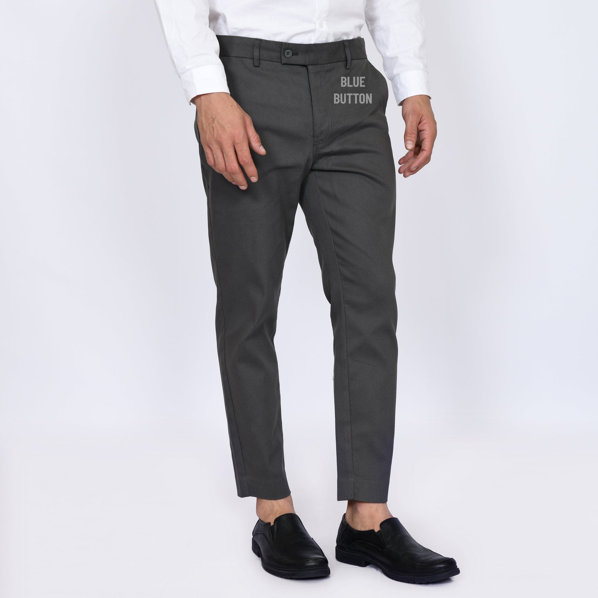 The Slim Ankle Chinos - Dark Grey
