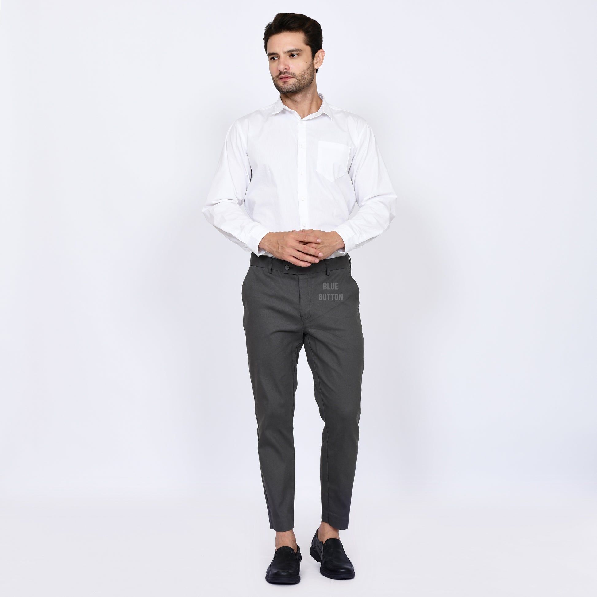 The Slim Ankle Chinos - Dark Grey