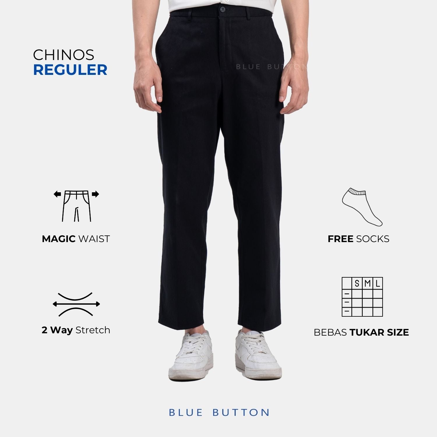 The Regular Chinos - Black