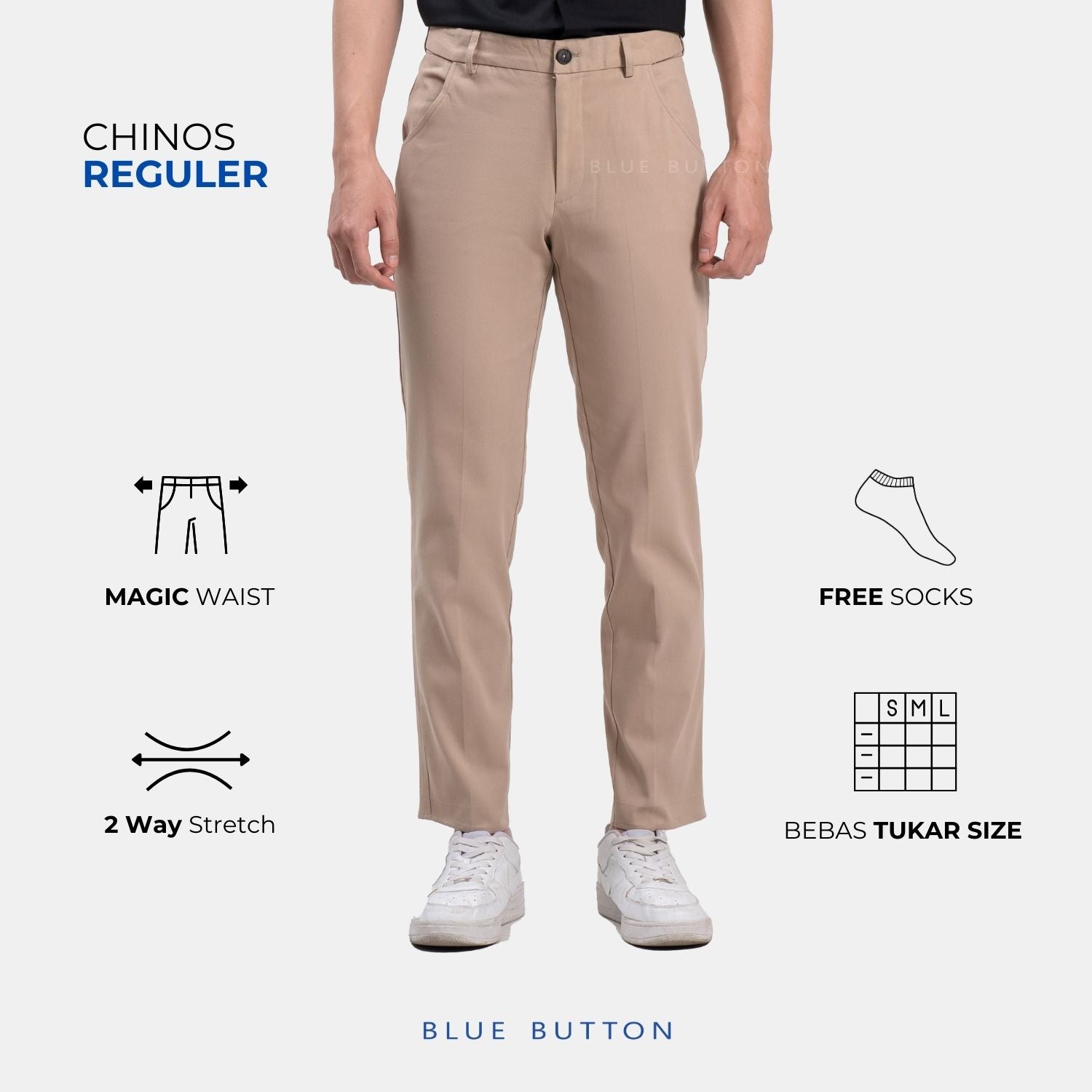 The Regular Chinos - Khaki