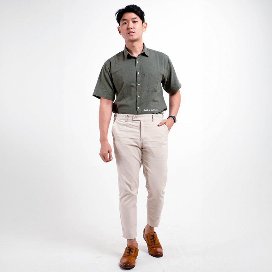 Chino Ankle Pants Slim Fit - Cream