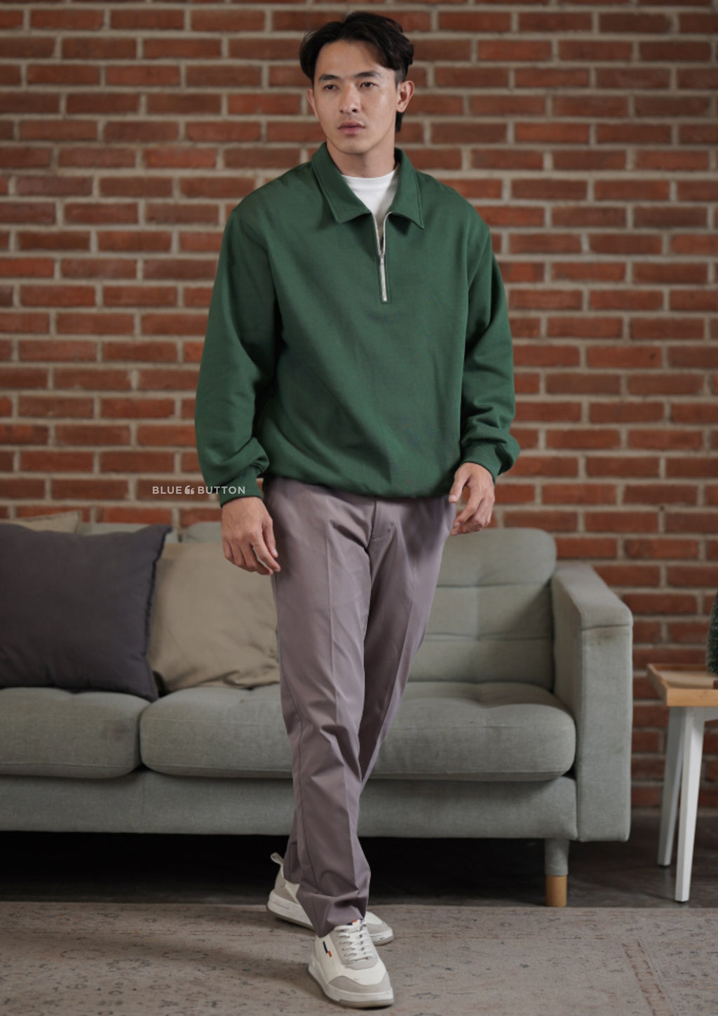 The Half Zip - Emerald