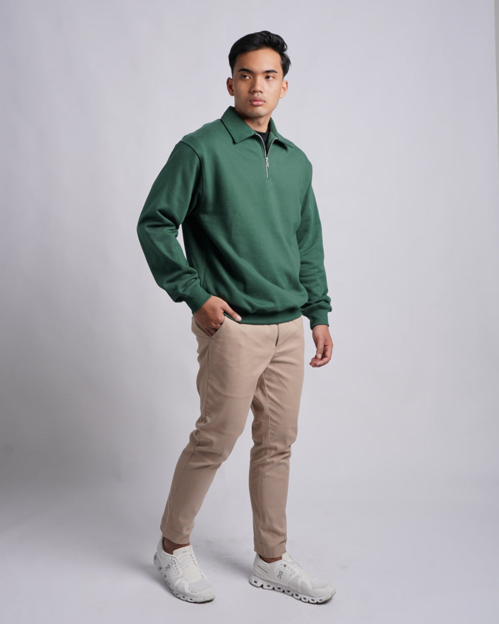 The Half Zip - Emerald