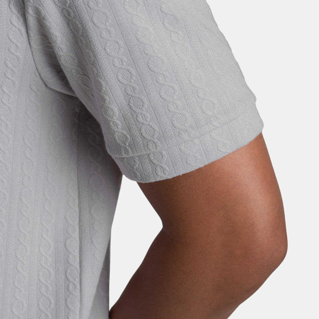 The Jacquard Polo - Light Grey