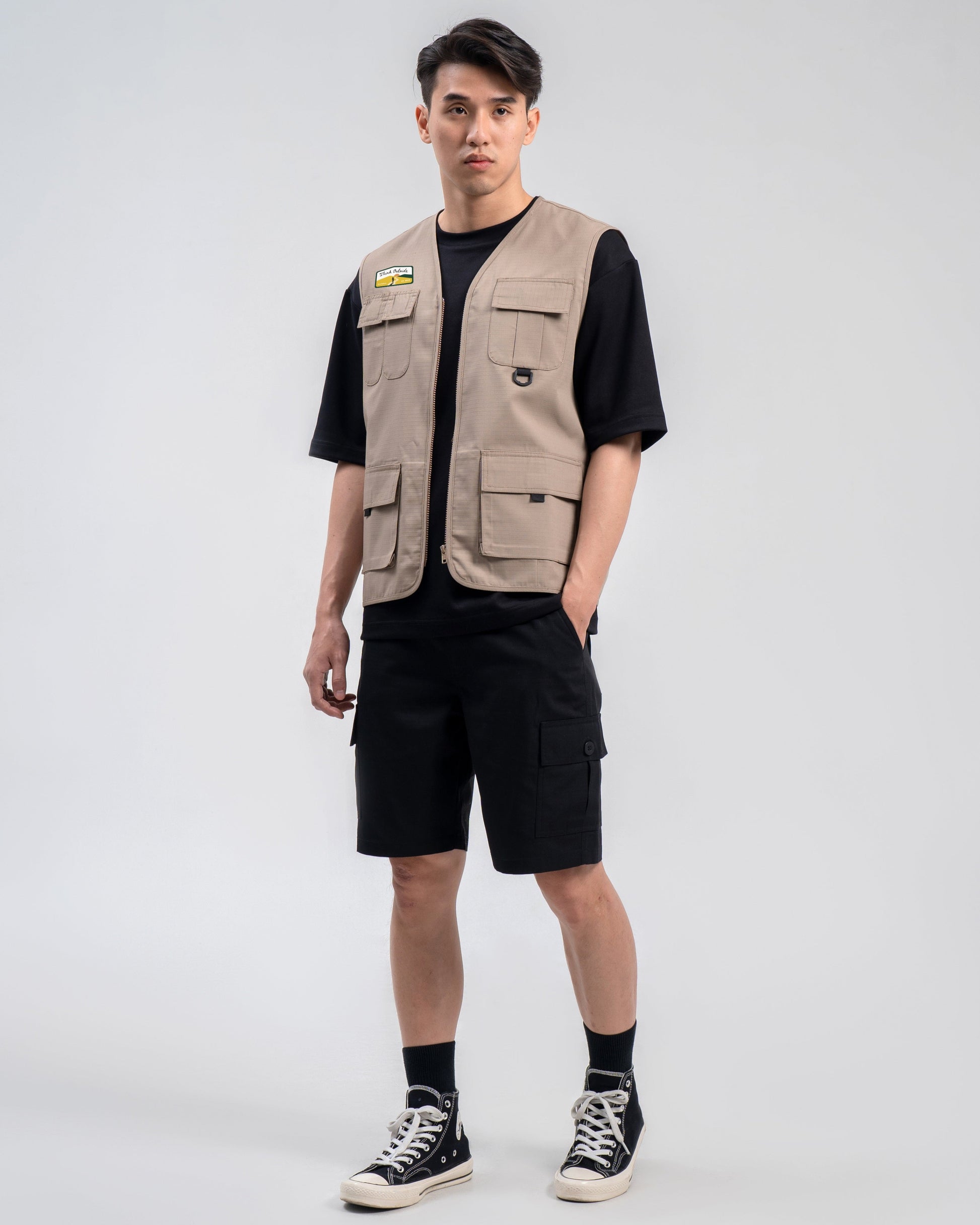BlueButton Rompi Vest Pria Outdoor Champ Rompi Khaki