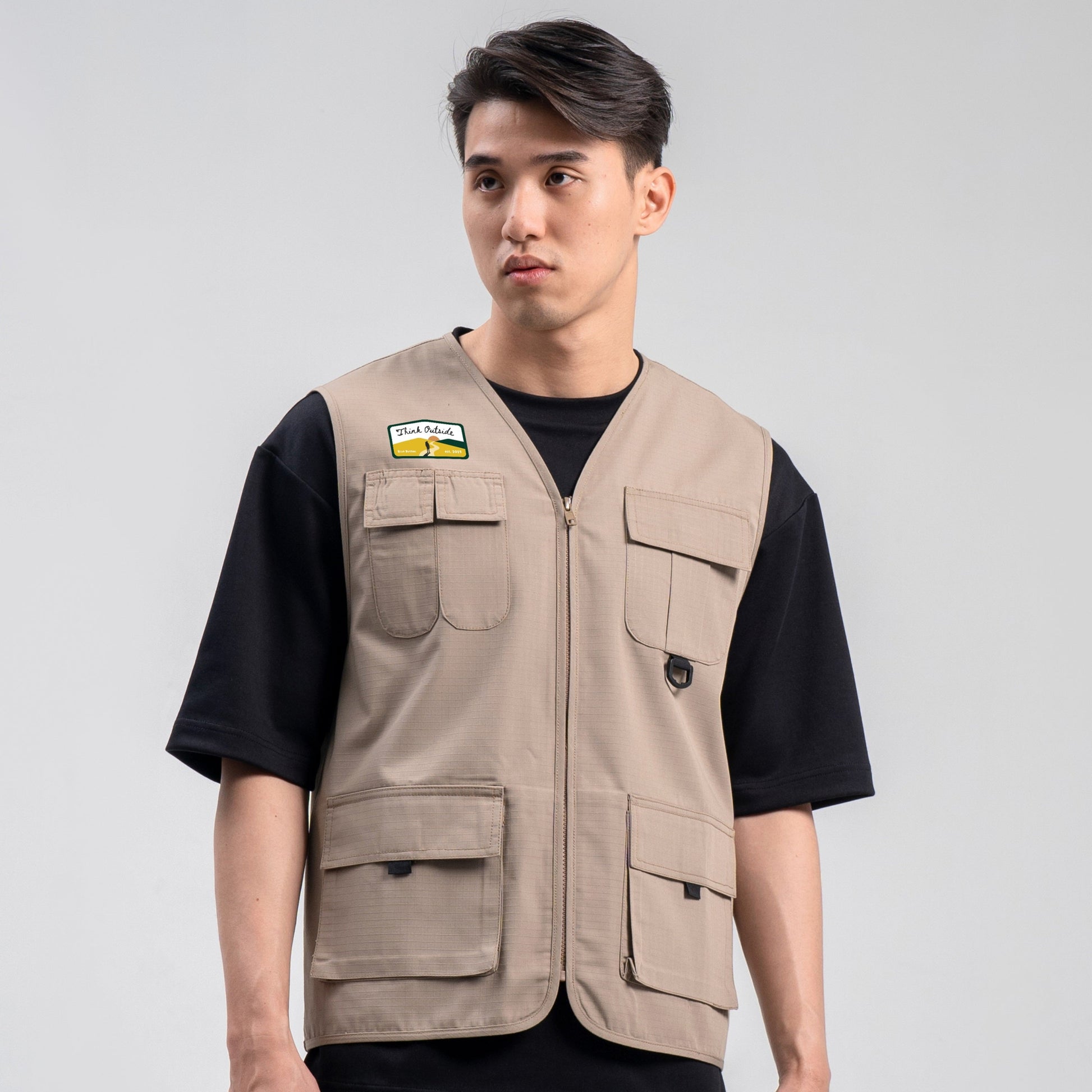 BlueButton Rompi Vest Pria Outdoor Champ Rompi Khaki