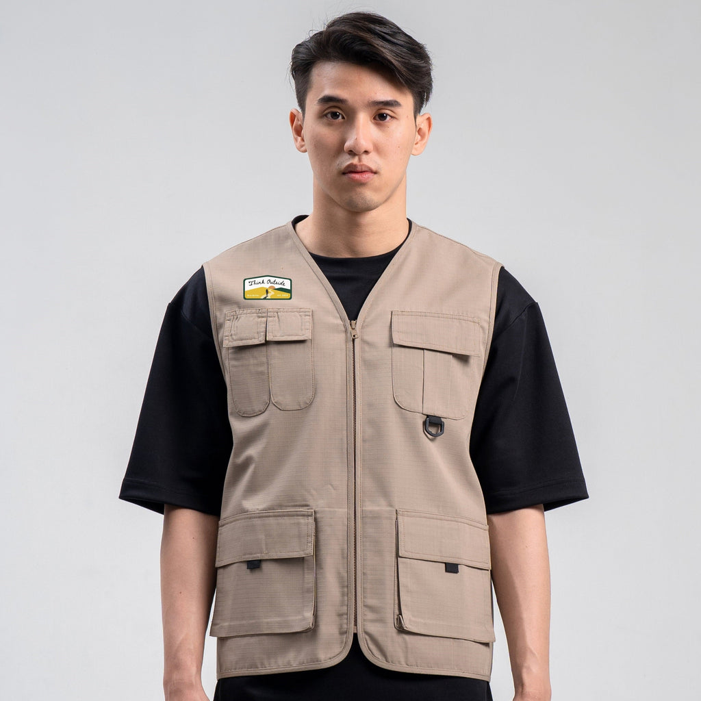 BlueButton Rompi Vest Pria Outdoor Champ Rompi Khaki