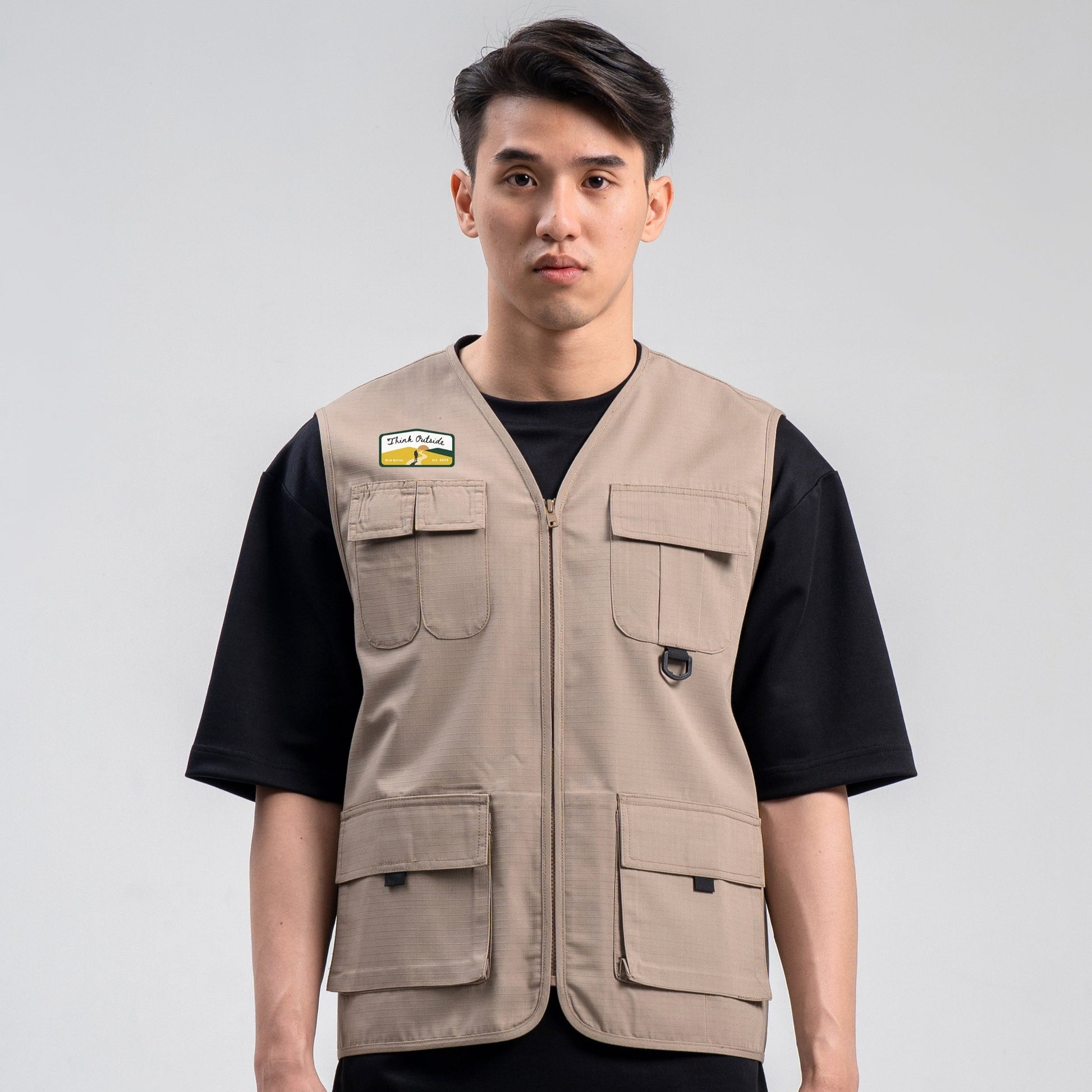 BlueButton Rompi Vest Pria Outdoor Champ Rompi Khaki