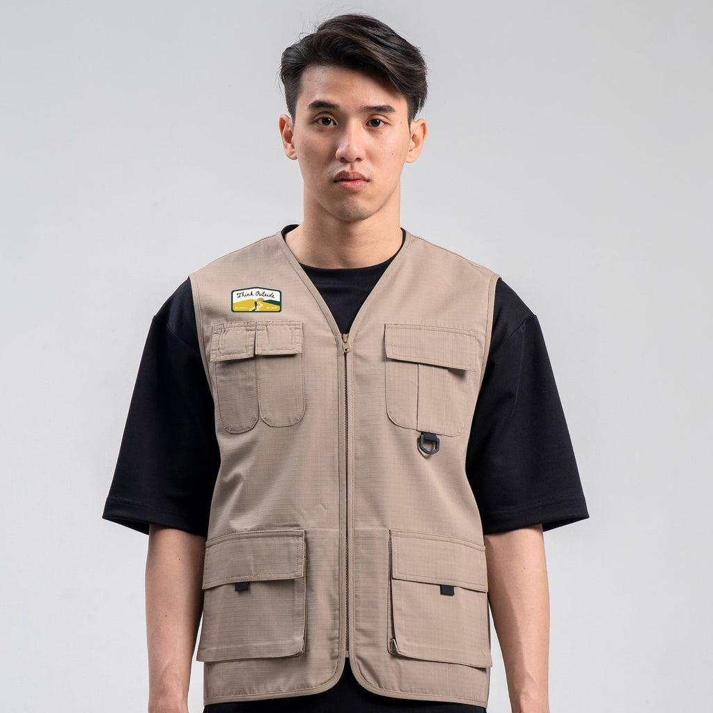 BlueButton Rompi Vest Pria Outdoor Champ Rompi Khaki