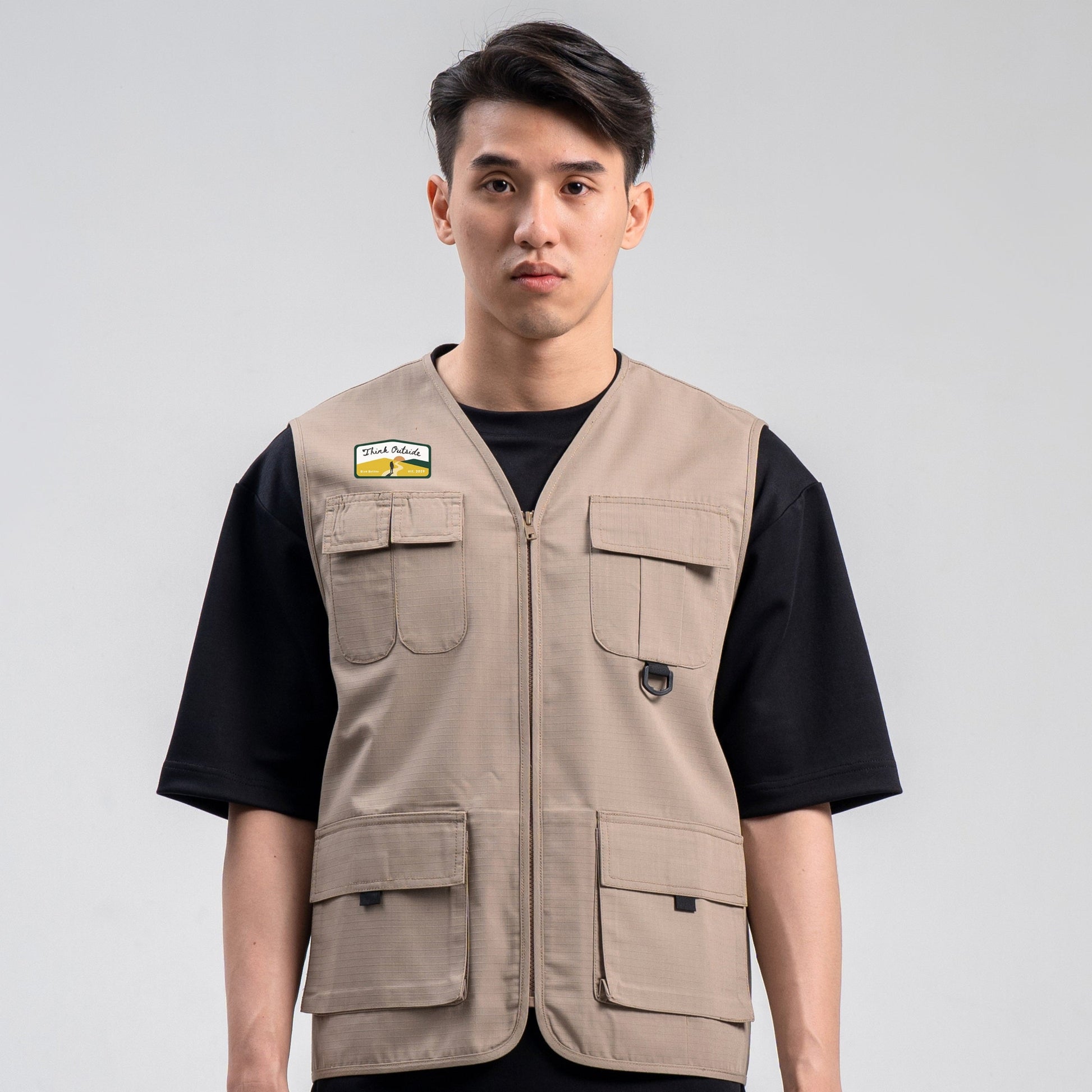 BlueButton Rompi Vest Pria Outdoor Champ Rompi Khaki