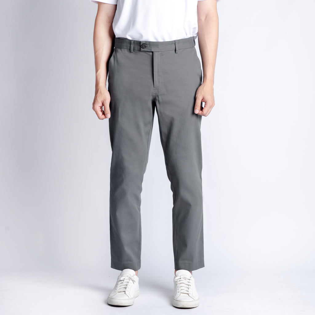 The Slim Ankle Chinos - Light Grey