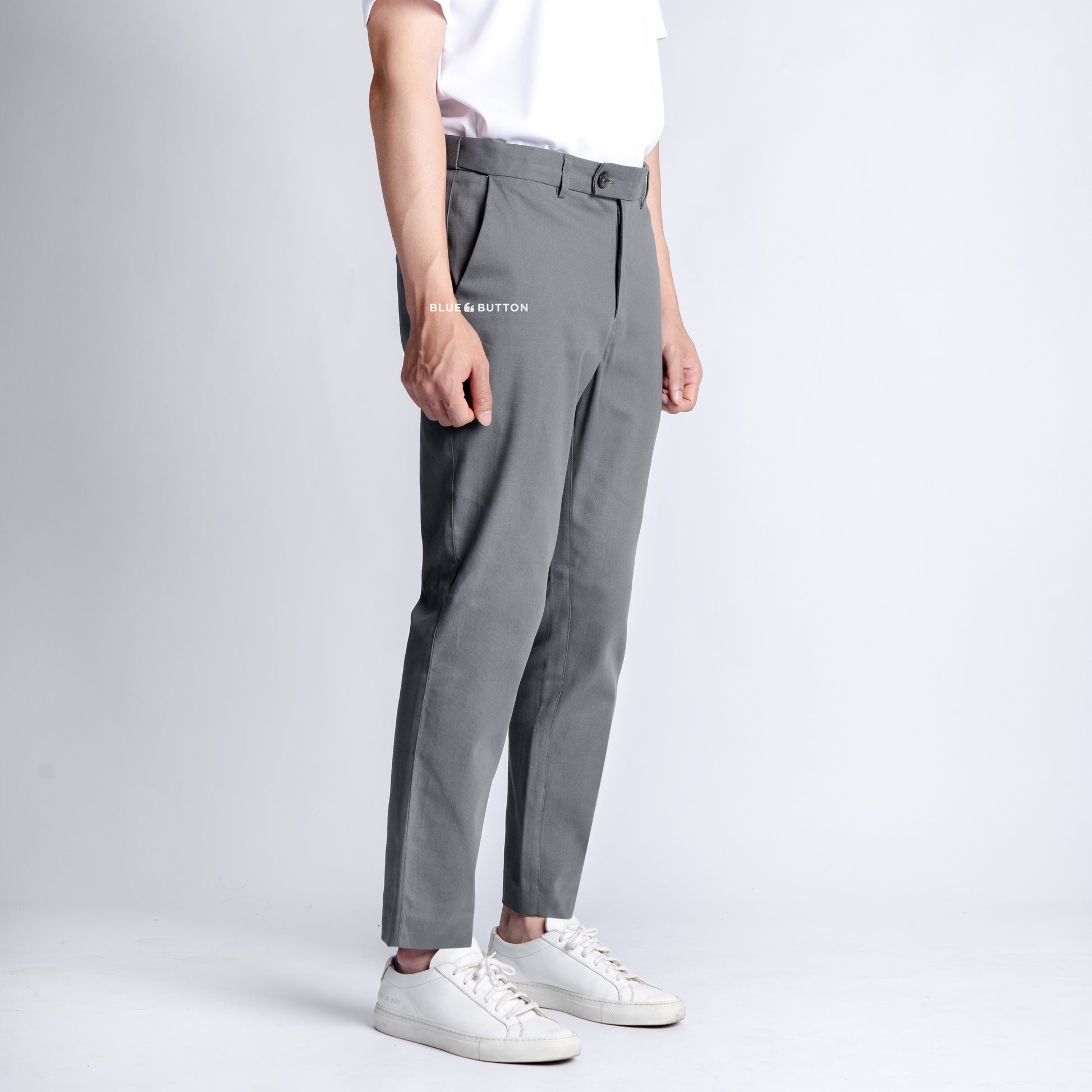 The Slim Ankle Chinos - Light Grey