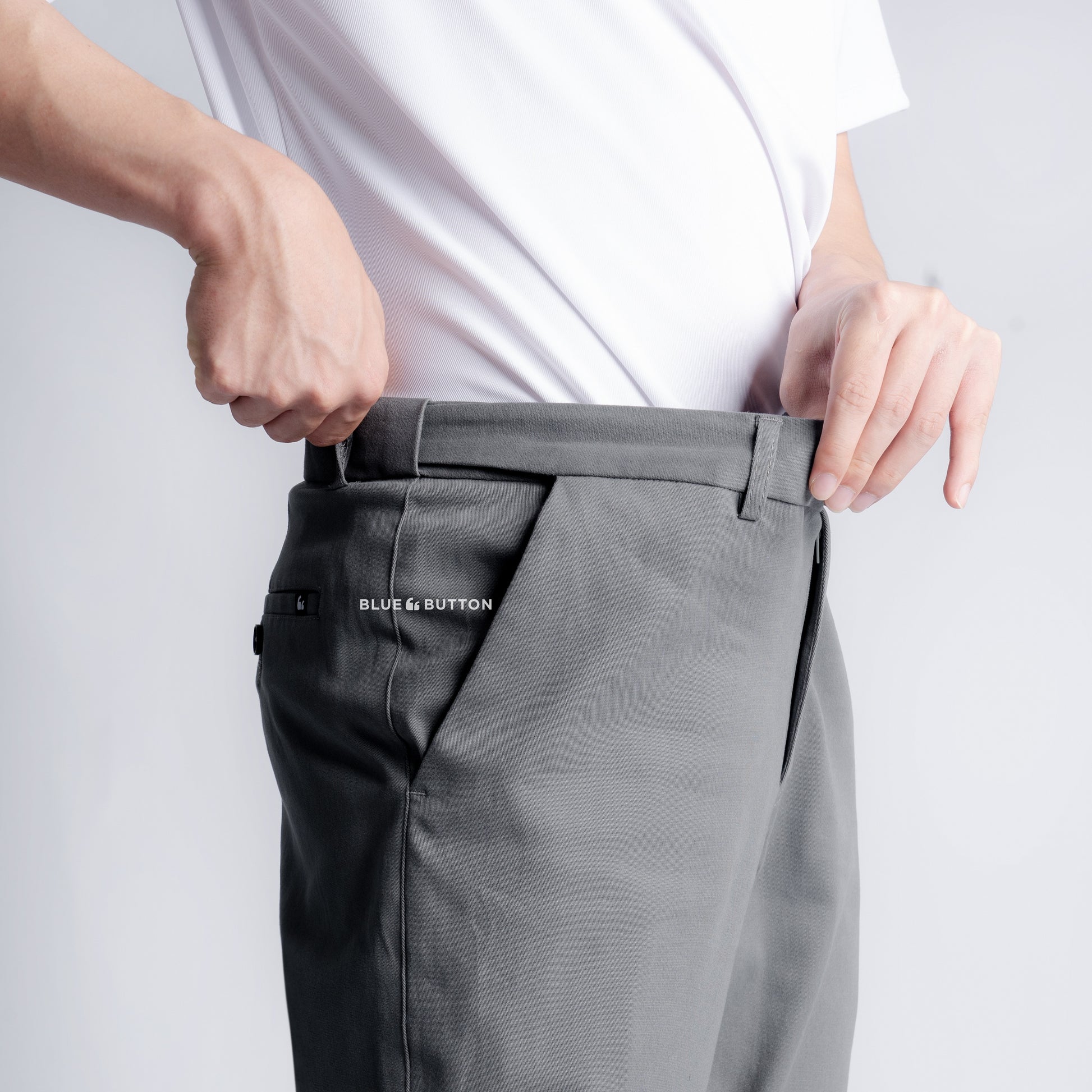 The Slim Ankle Chinos - Light Grey