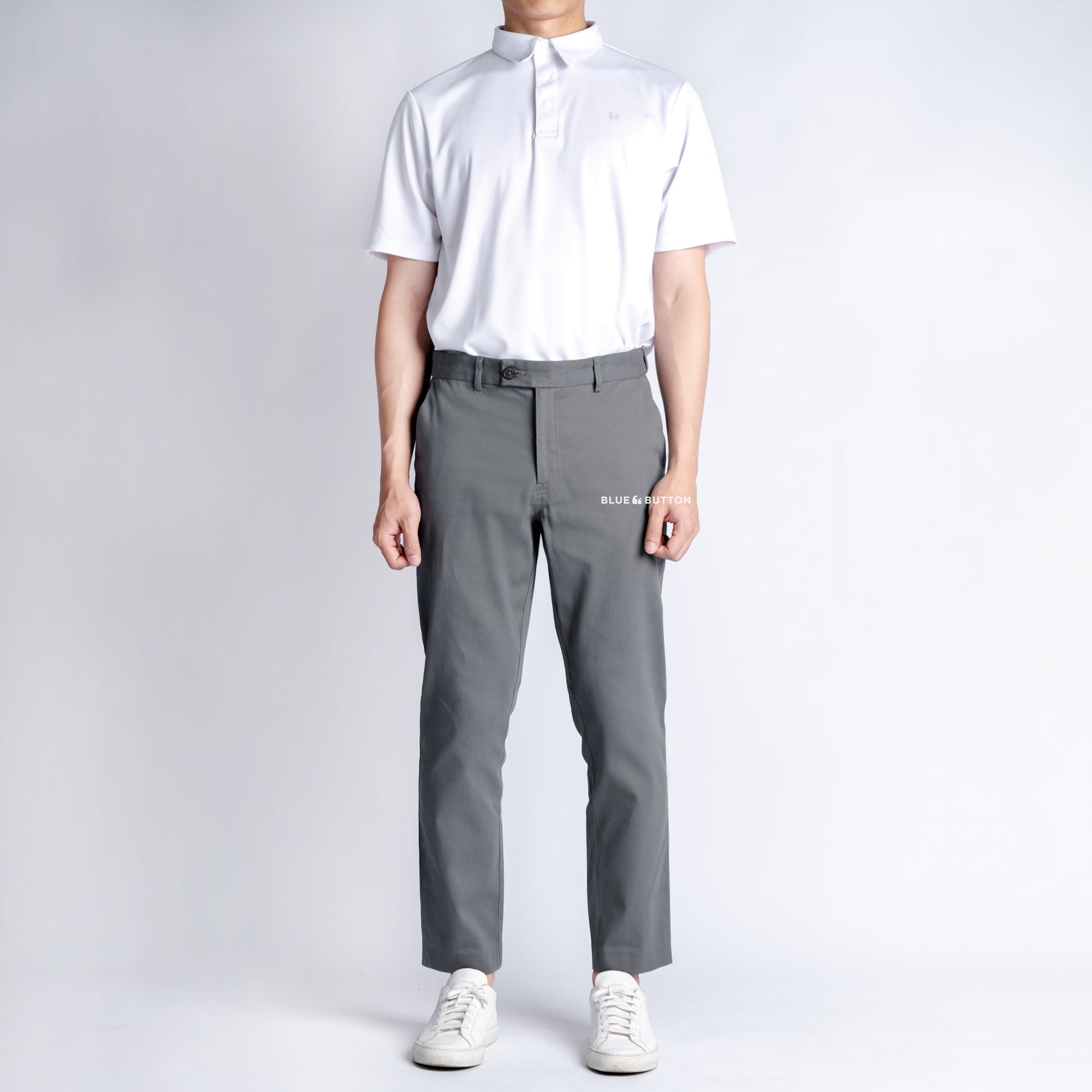 The Slim Ankle Chinos - Light Grey