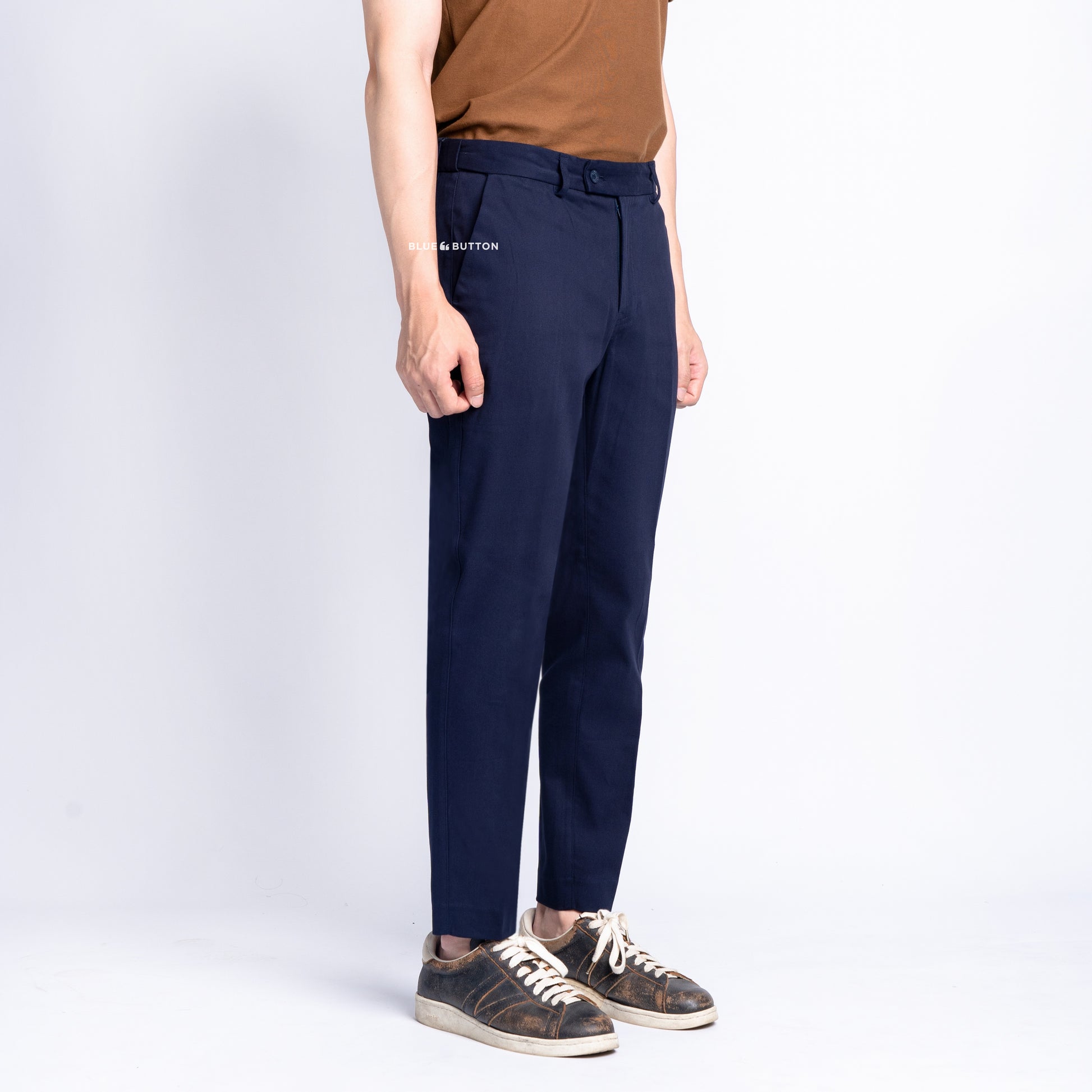 The Slim Ankle Chinos - Navy