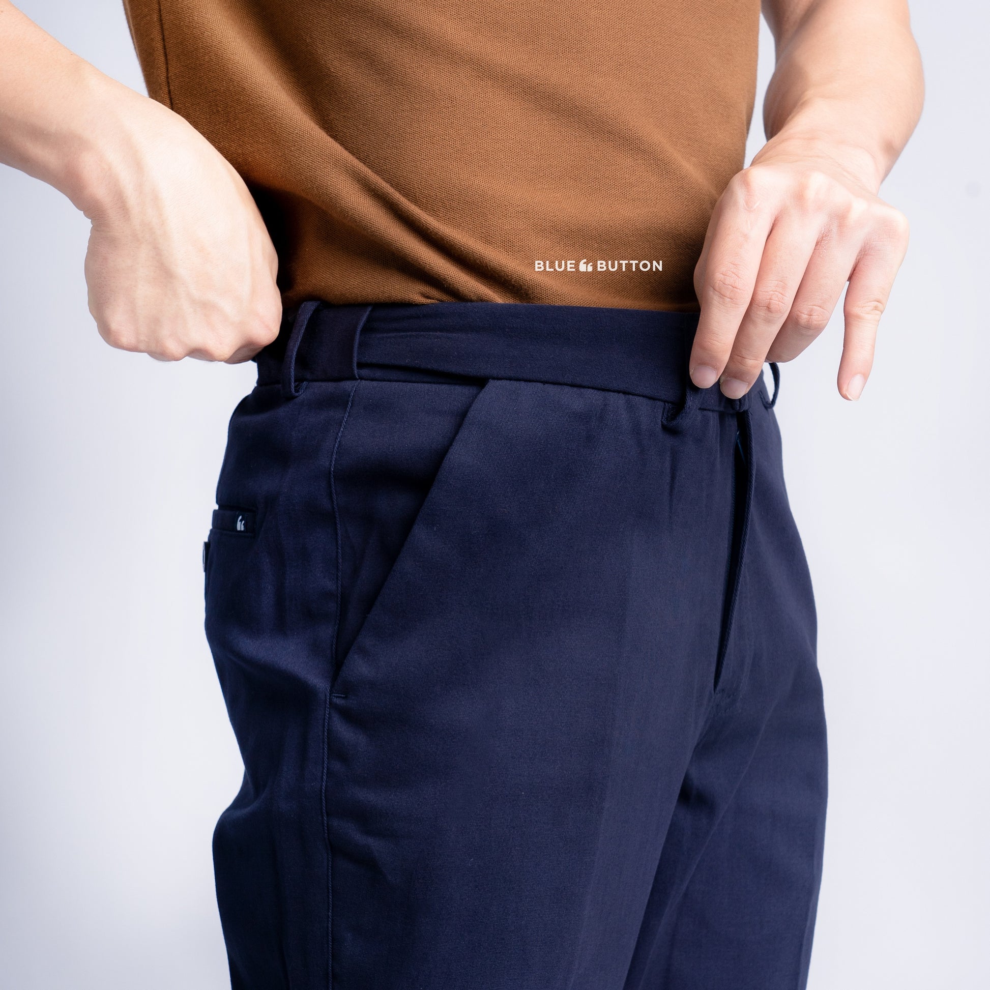 The Slim Ankle Chinos - Navy