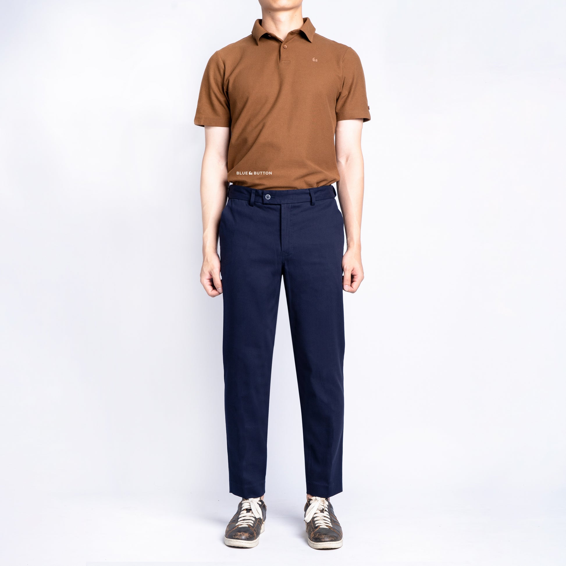 The Slim Ankle Chinos - Navy