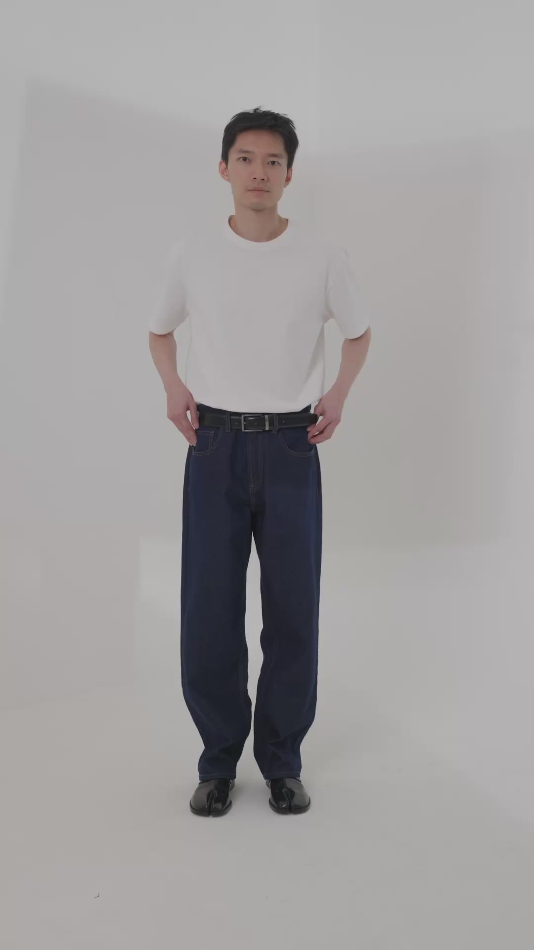 Raw Denim Pants Straight Cut