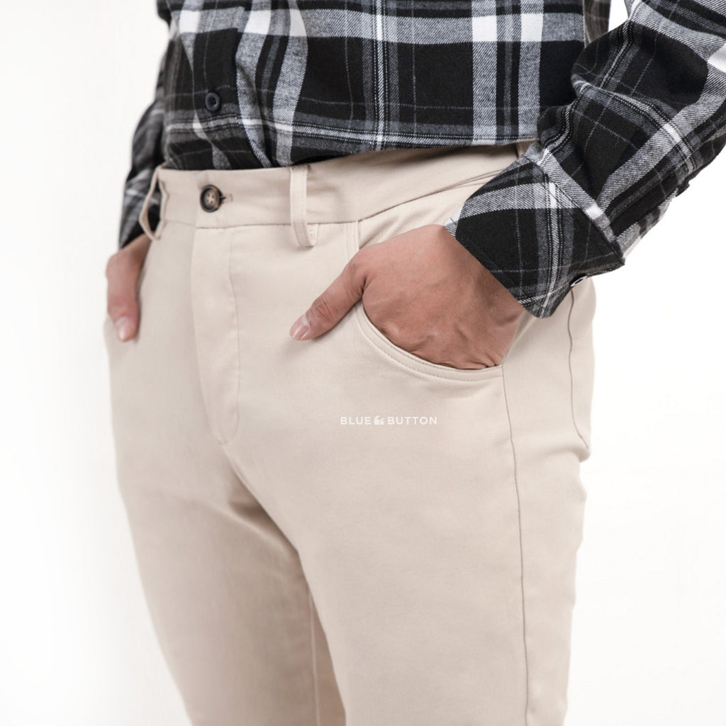 Chino Ankle Pants Reguler Fit - Cream