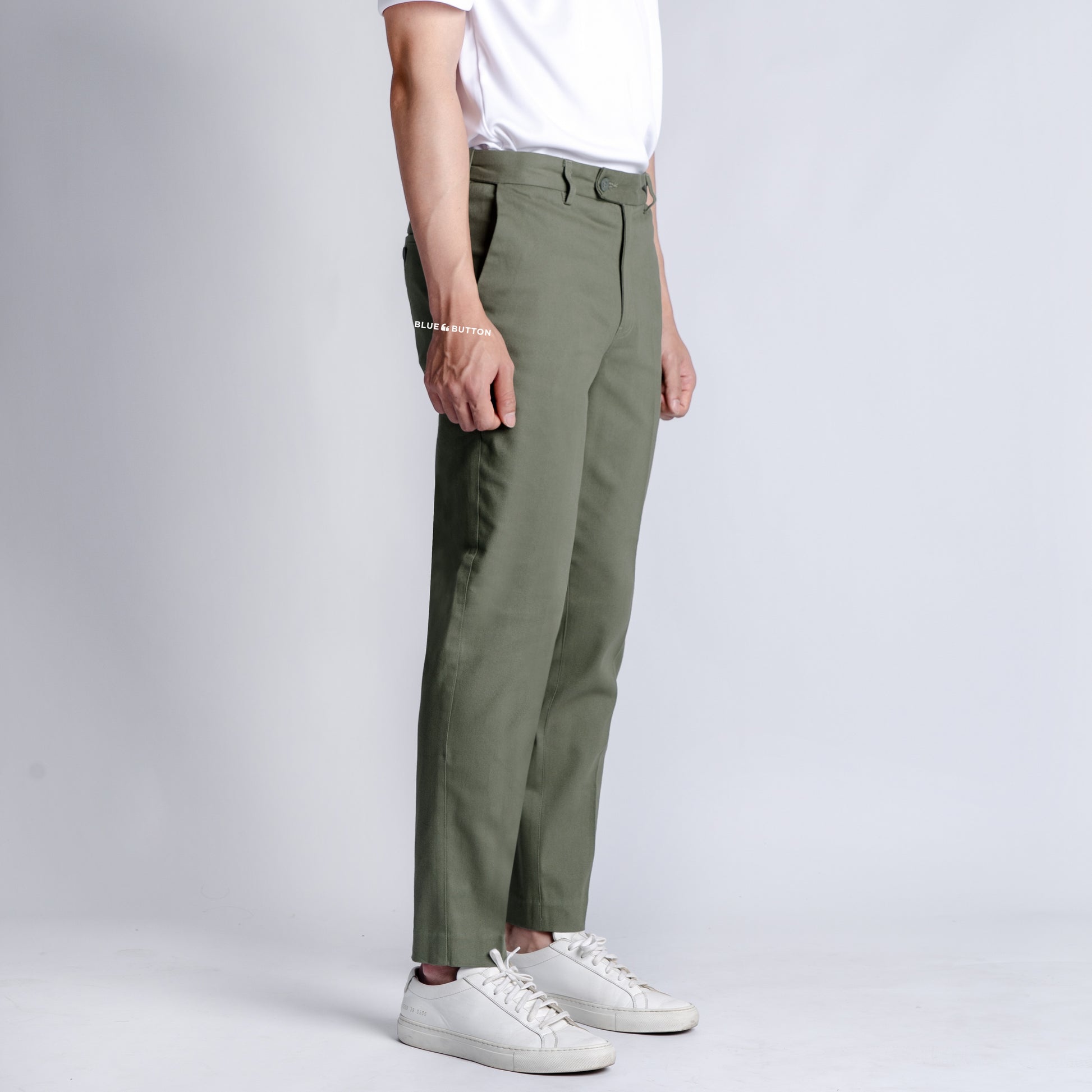 The Slim Chinos - Sage - Ankle Fit
