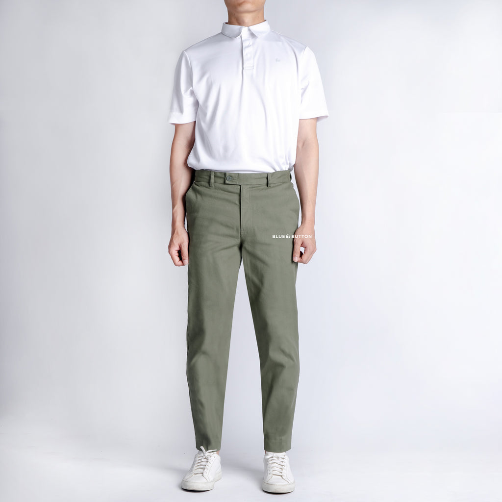 The Slim Chinos - Sage - Ankle Fit