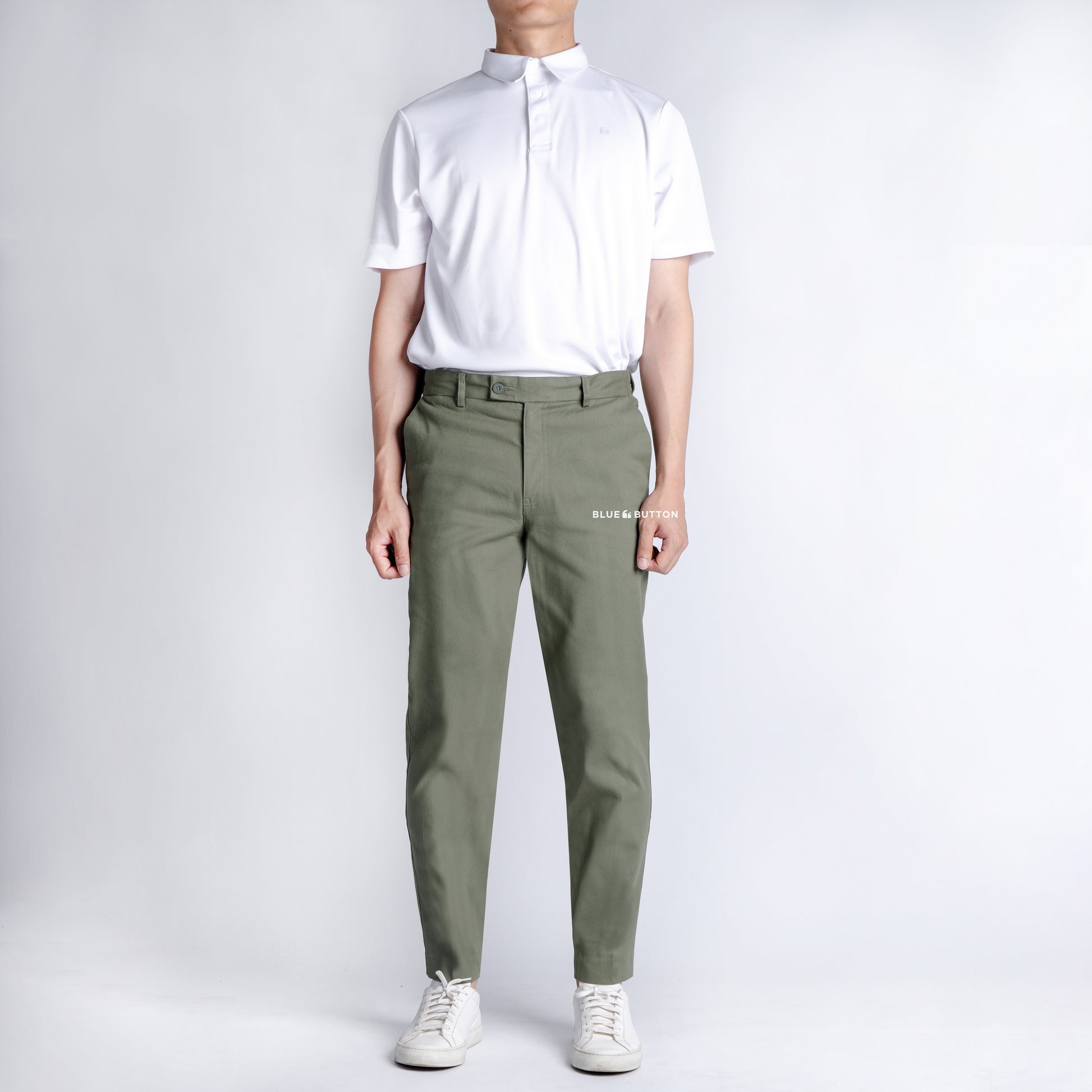 The Slim Chinos - Sage - Ankle Fit