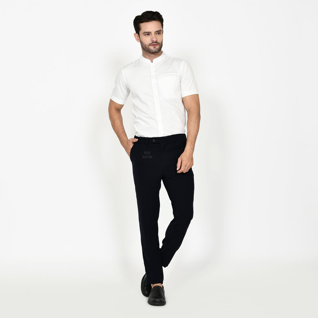 Trouser Long Pants Slim Fit Magic Waist - Navy
