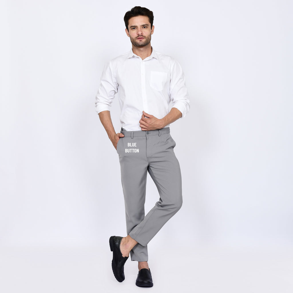 Trouser Ankle Pants Air Slim Fit  - Light Grey