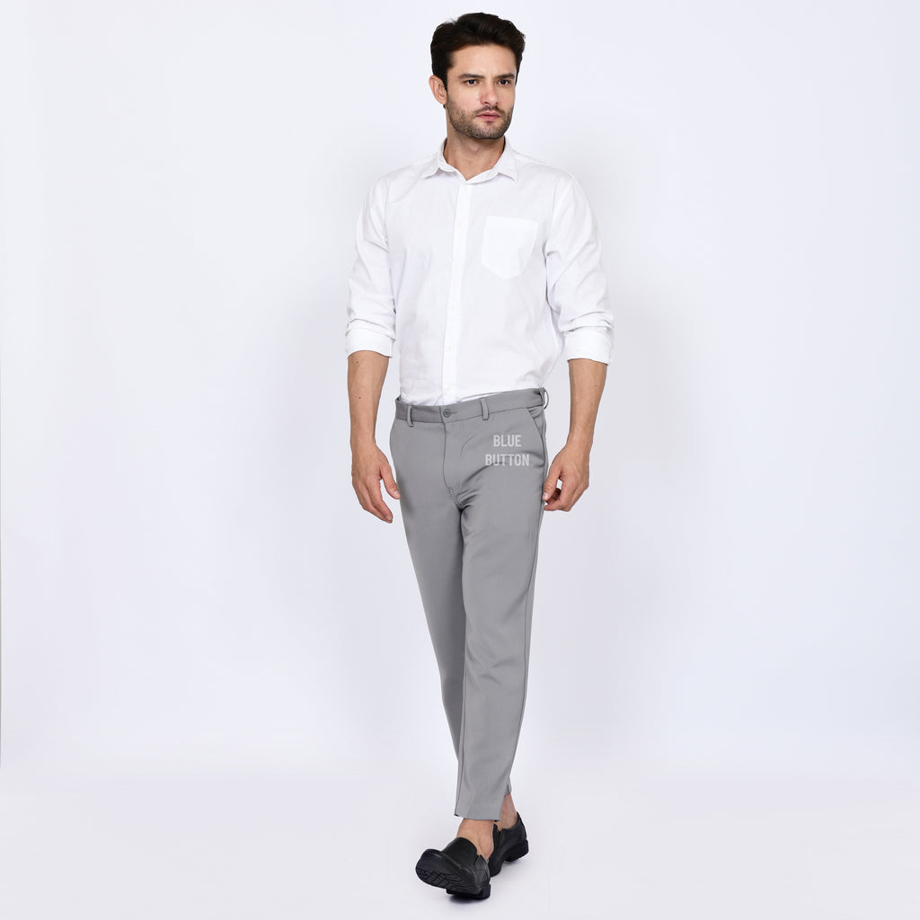 Trouser Ankle Pants Air Slim Fit  - Light Grey