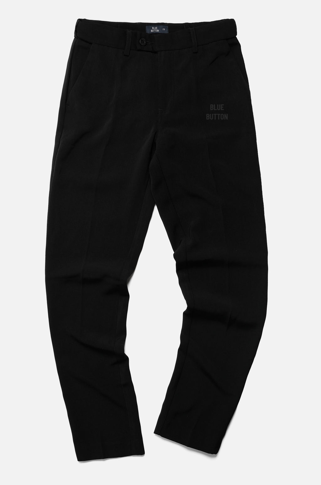 Trouser Long Pants Slim Fit Magic Waist - Black