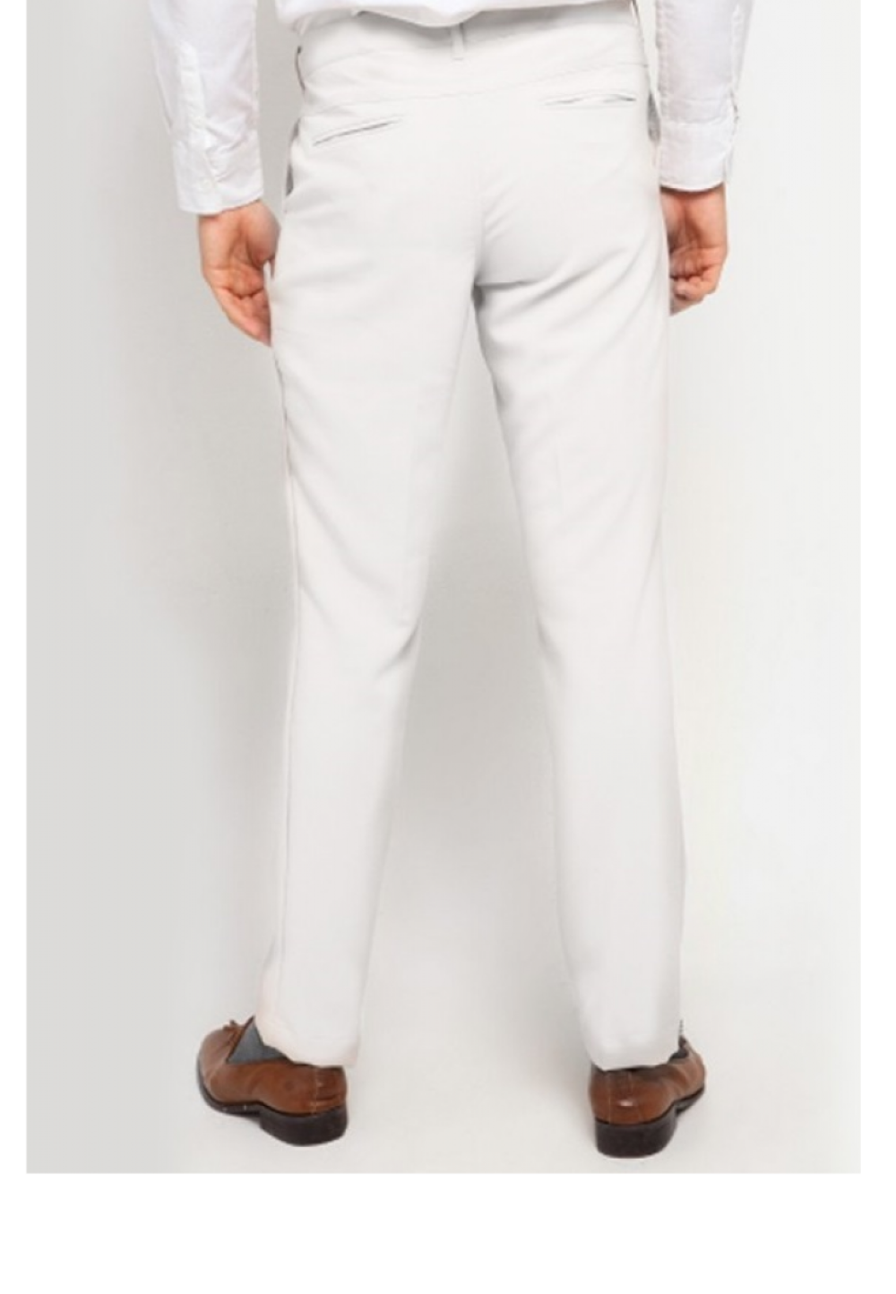 Trouser Long Pants Slim Fit  - True White