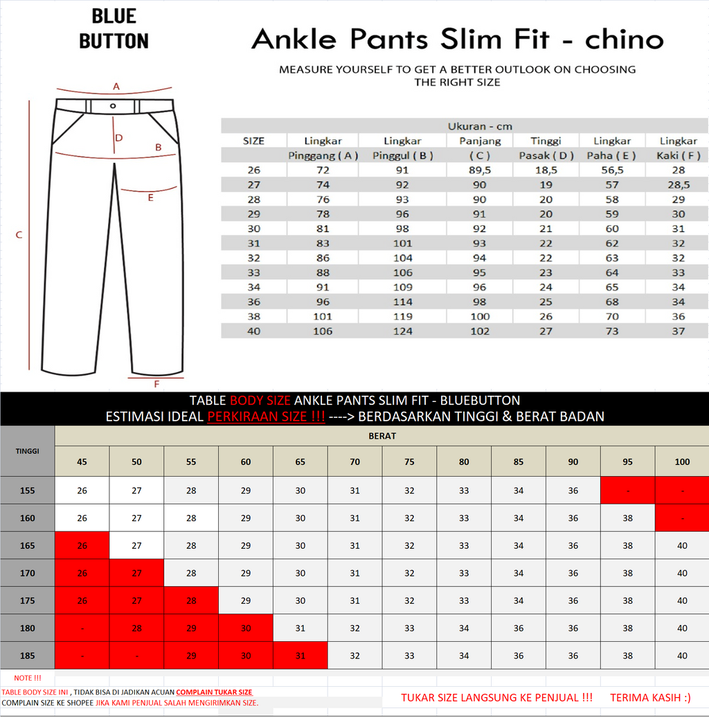 Chino Ankle Pants Slim Fit - Sage