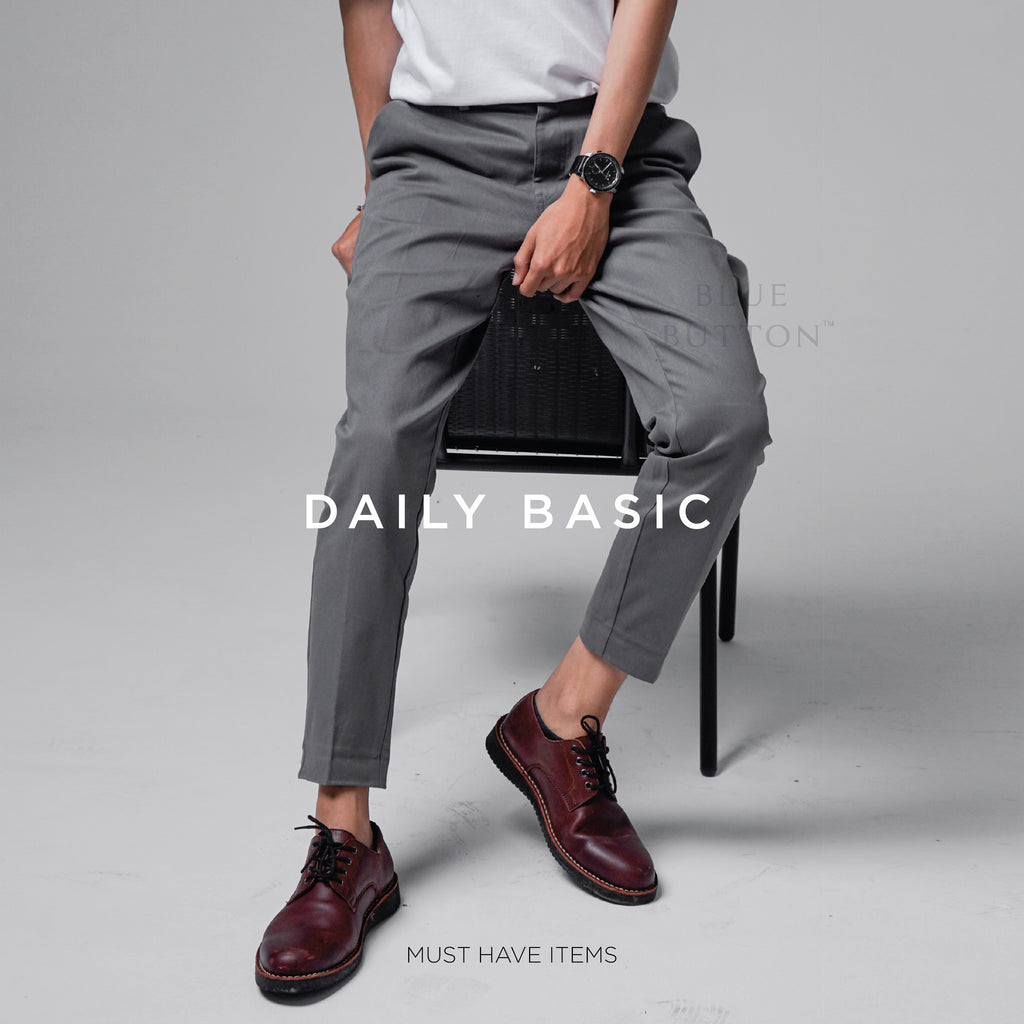 Chino Ankle Pants Slim Fit - Light Grey