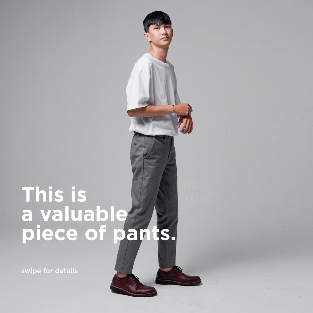 Chino Ankle Pants Slim Fit - Light Grey