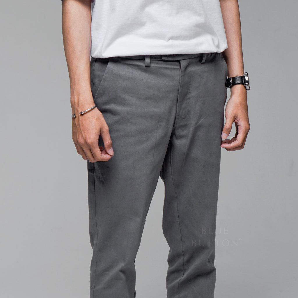 Chino Ankle Pants Slim Fit - Light Grey